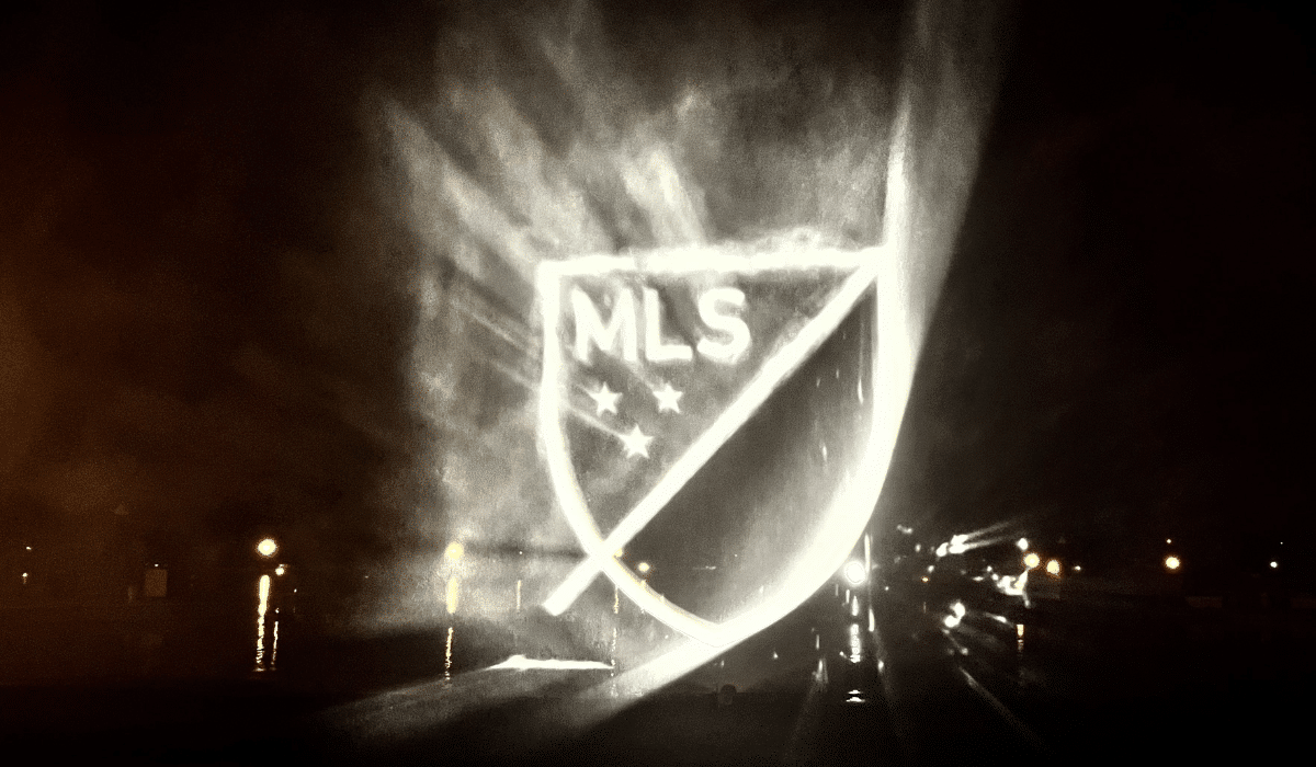 Water Screen Projection for MLS All start game brand activation